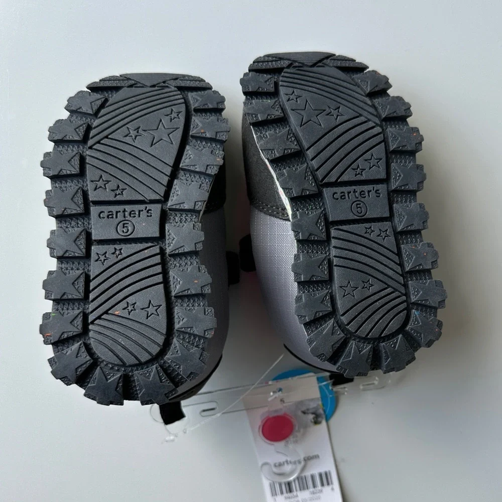 NWT Carter’s Blue Gray Athletic Collins Sneakers Shoes Toddler Boys Size 5